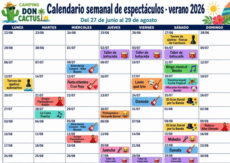 Eventos Julio Camping Don Cactus